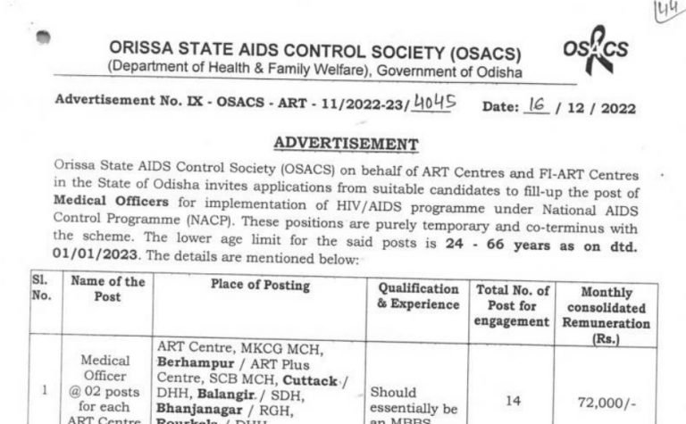 OSACS Recruitment 2022