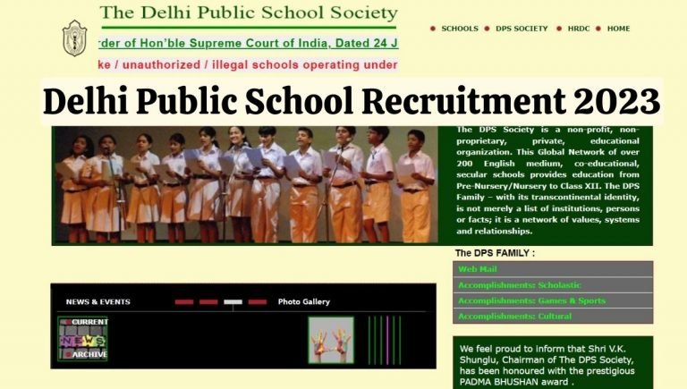 Delhi Public School Recruitment 2023